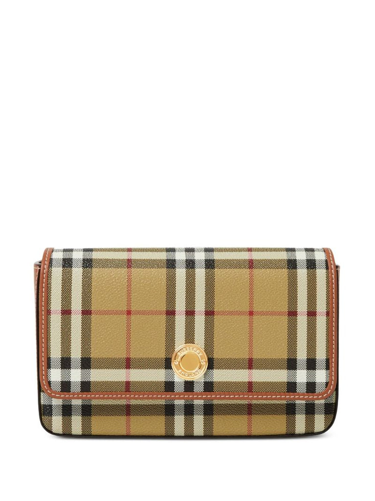 Neutral Hampshire Vintage Check Mini Crossbody Bag