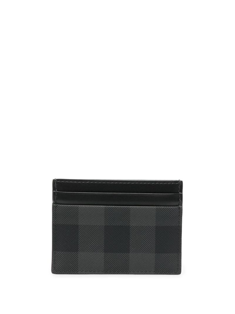 Grey Check Print Cardholder