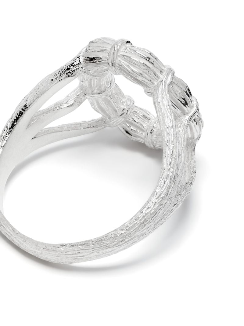 Sterling Silver Mini British Willow Ring