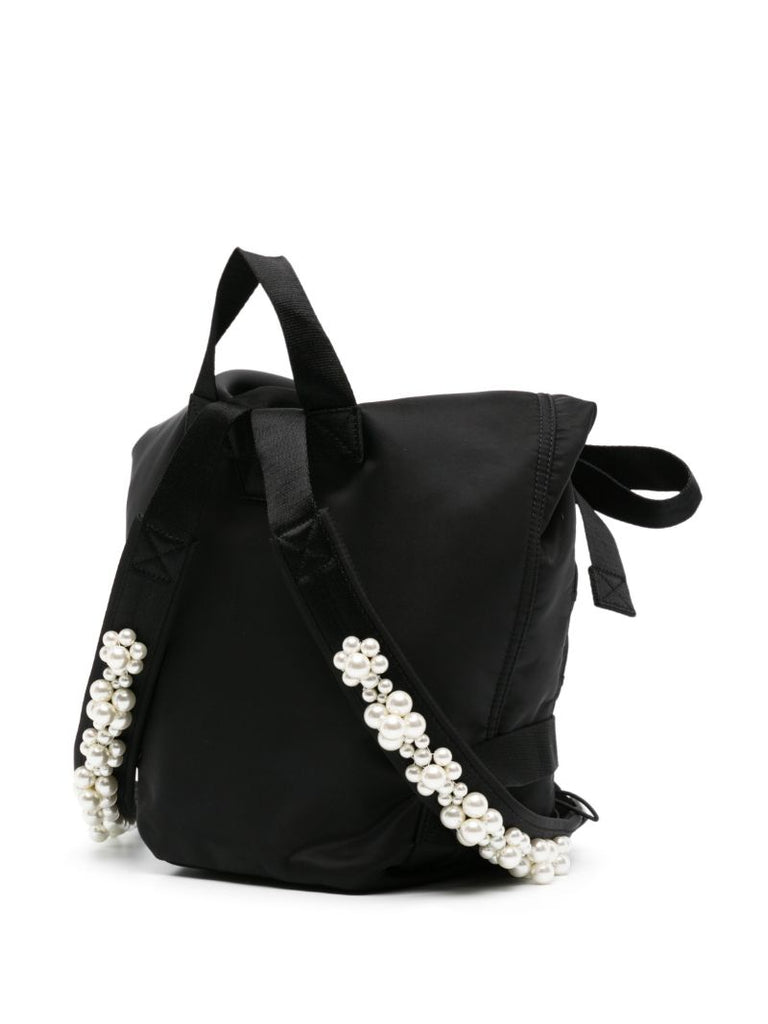 Black Military Lace-up Backpack