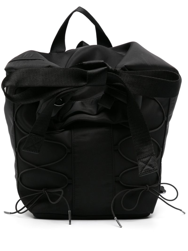 Black Military Lace-up Backpack