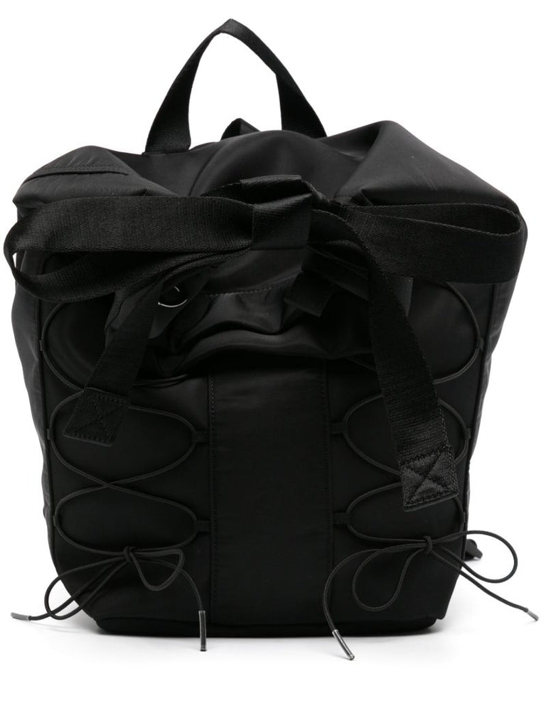 Black Military Lace-up Backpack