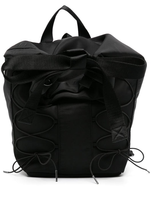 Black Military Lace-up Backpack