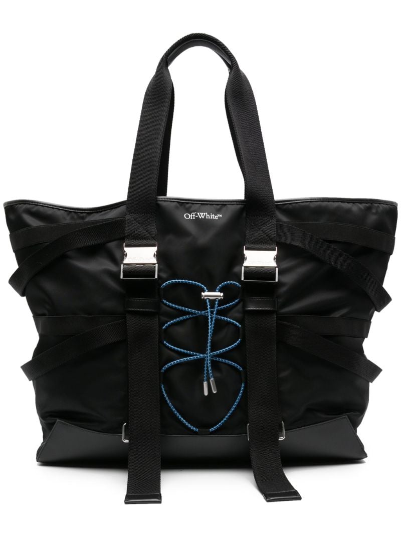 Black Courrier Tote Bag