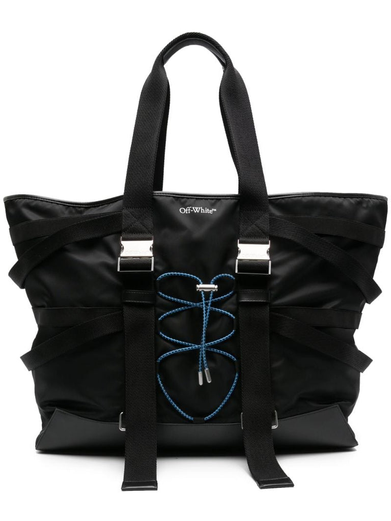 Black Courrier Tote Bag