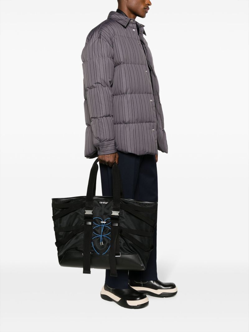 Black Courrier Tote Bag