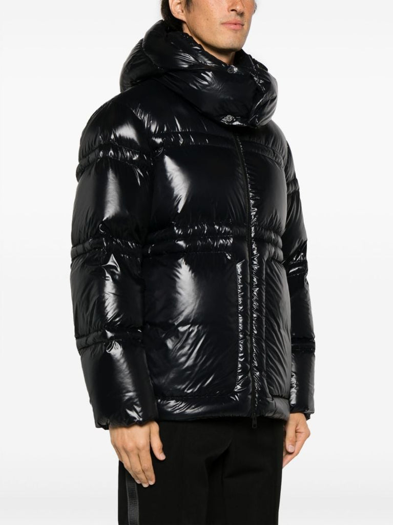 Black Thuban Hooded Quilted Jacket