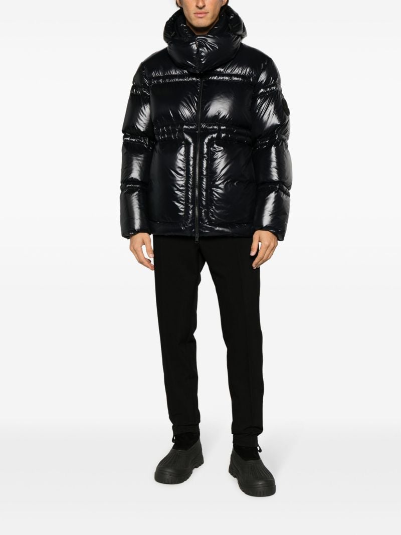 Black Thuban Hooded Quilted Jacket