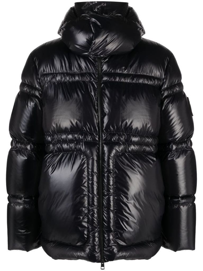 Black Thuban Hooded Quilted Jacket