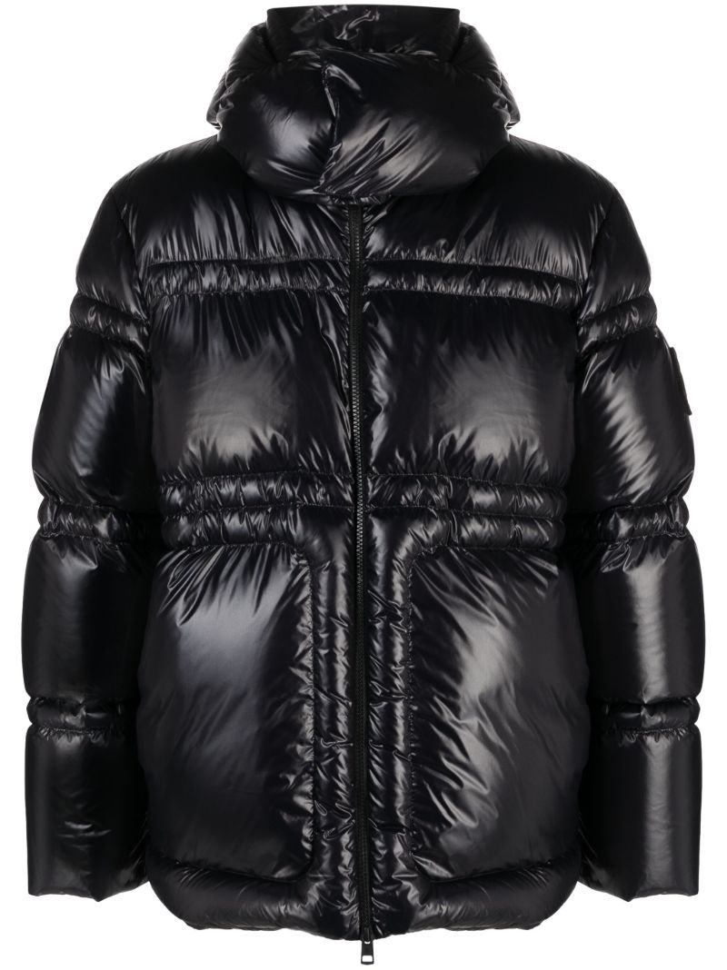 Black Thuban Hooded Quilted Jacket