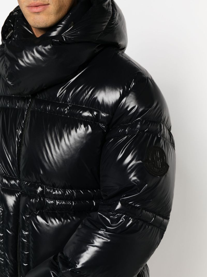Black Thuban Hooded Quilted Jacket