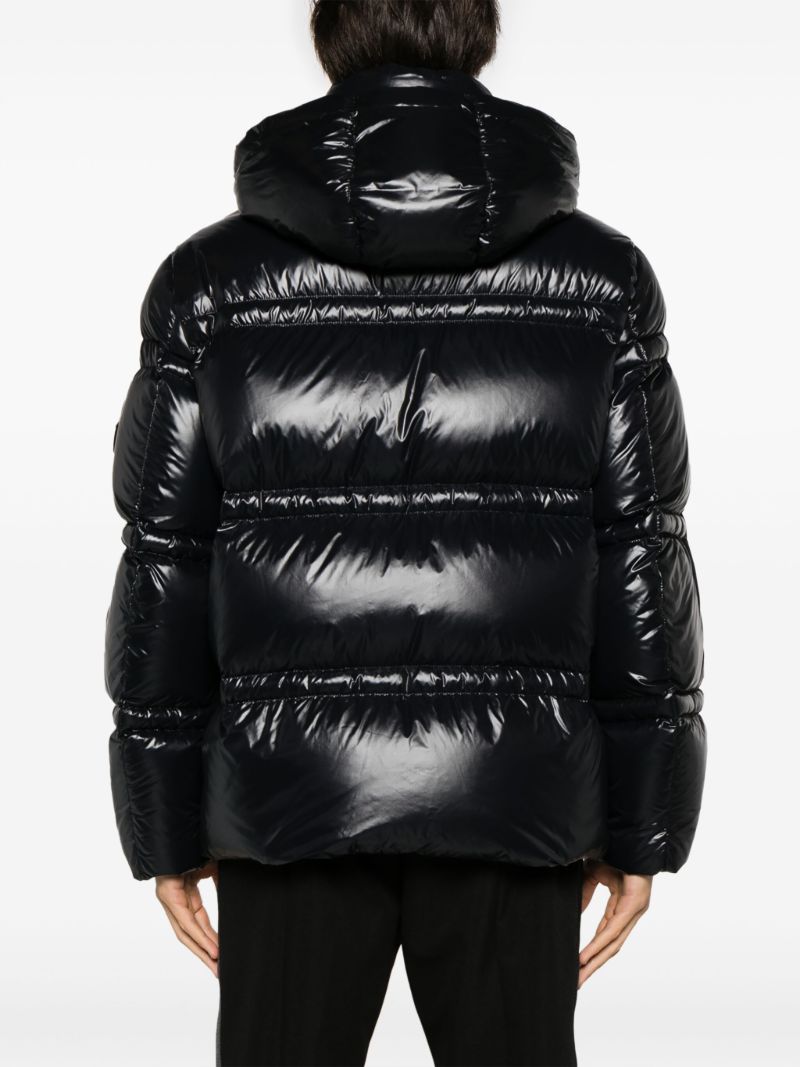 Black Thuban Hooded Quilted Jacket