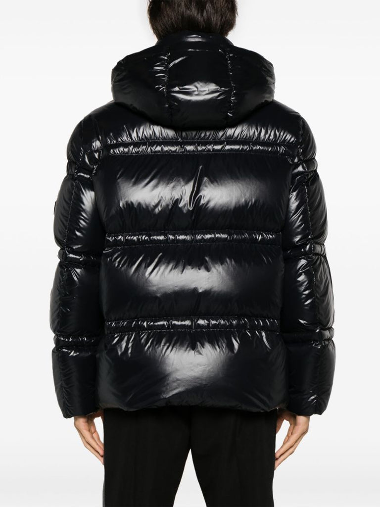 Black Thuban Hooded Quilted Jacket