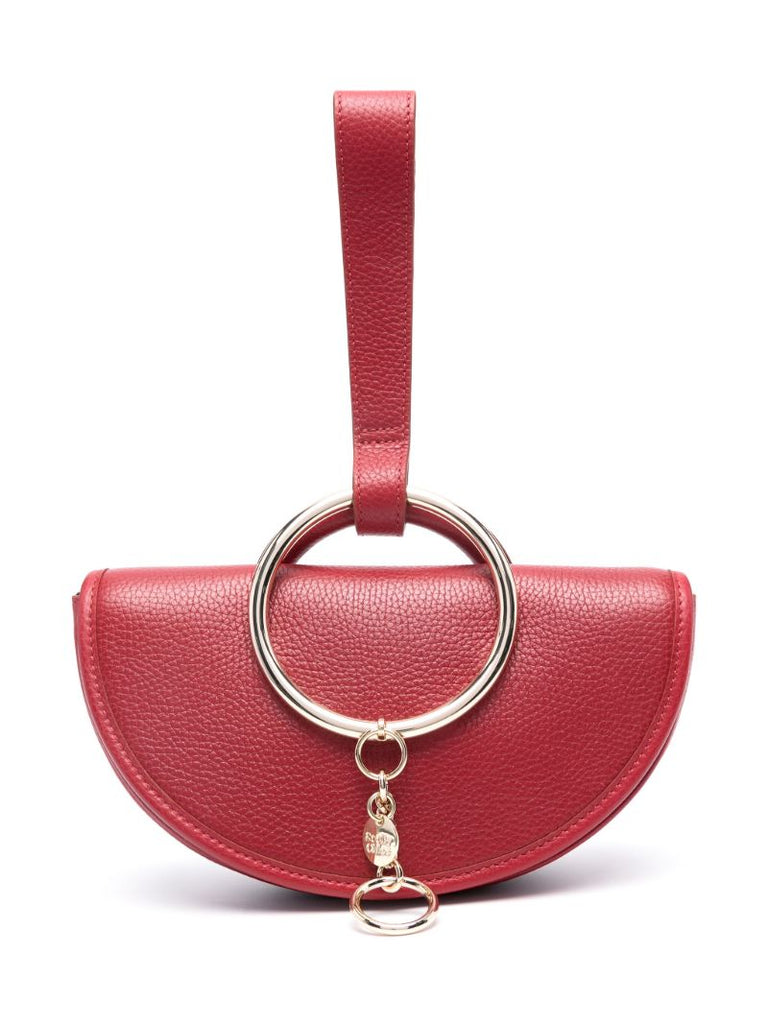 Red Mara Leather Clutch Bag