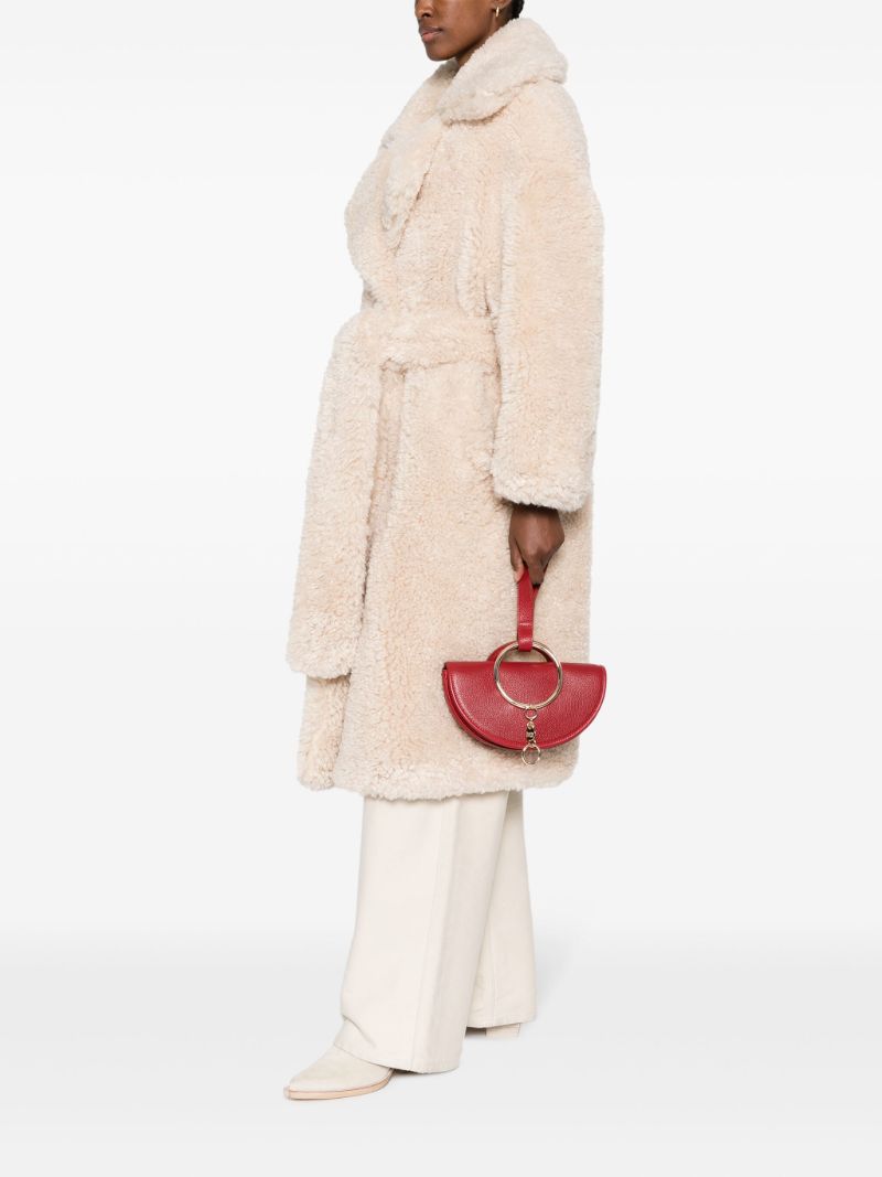 Red Mara Leather Clutch Bag