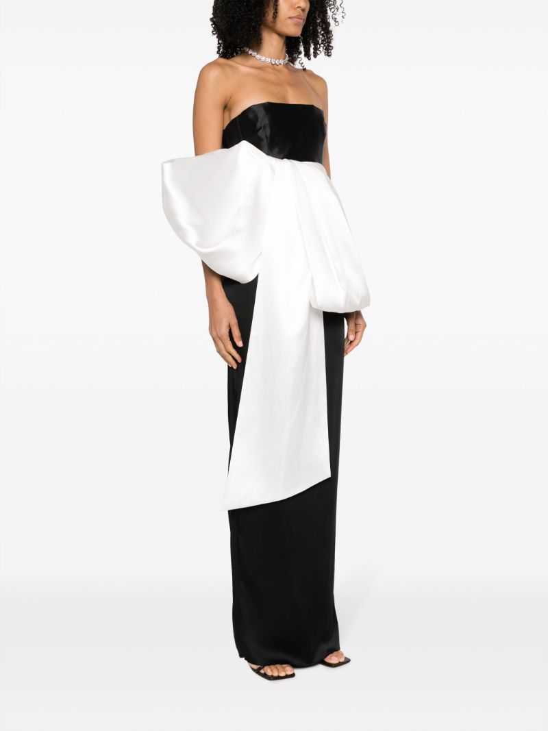 Black Nadina Bow-embellished Top