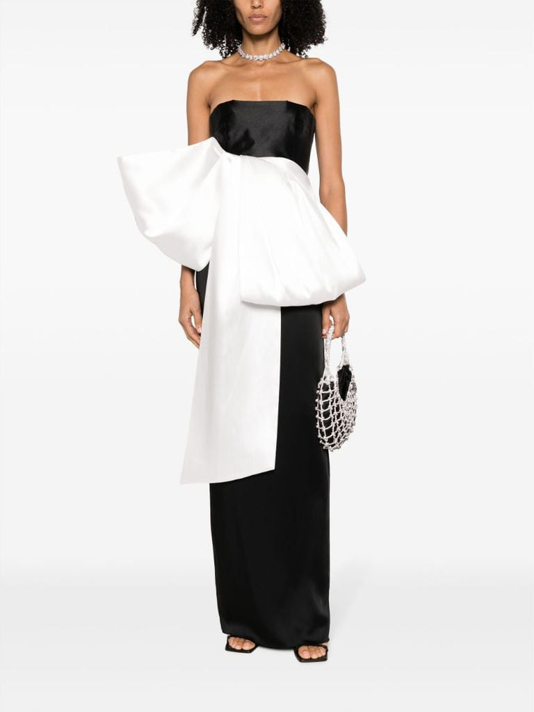 Black Nadina Bow-embellished Top
