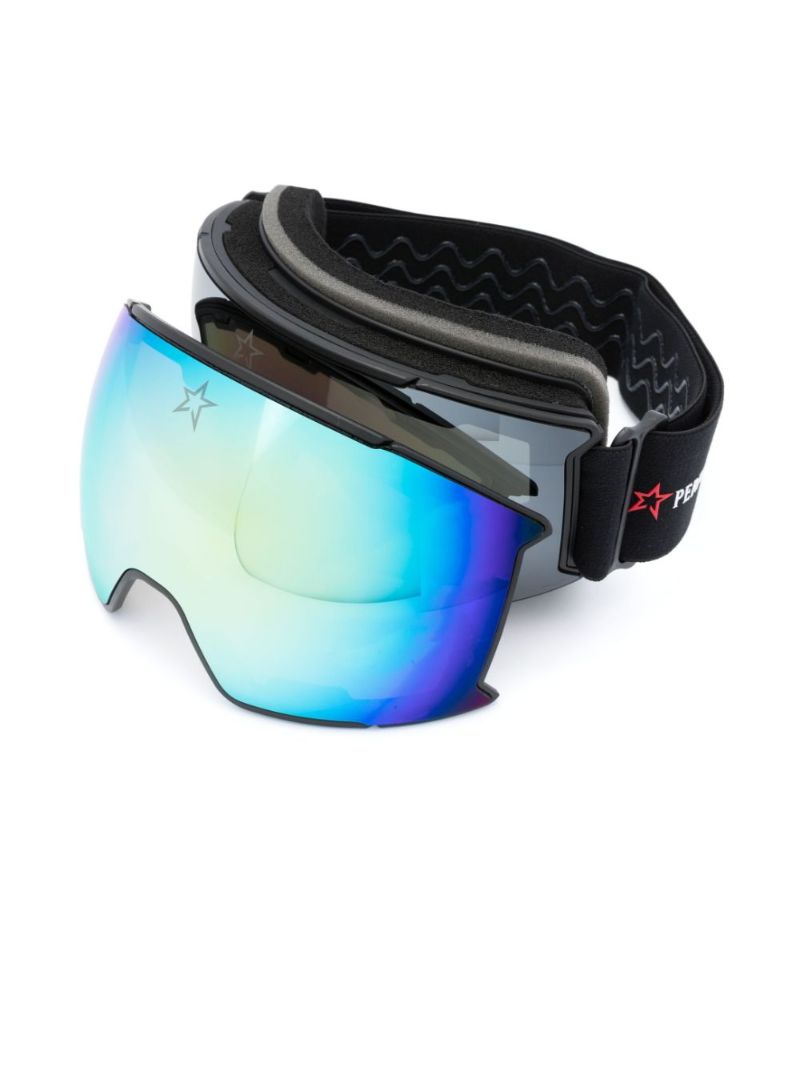 Black Mirrored Ski Goggles