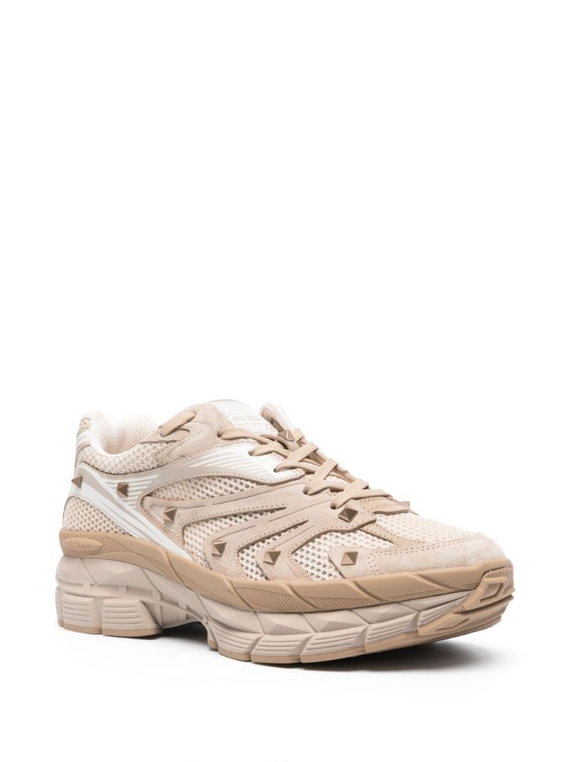 Neutral Ms-2960 Panelled Sneakers