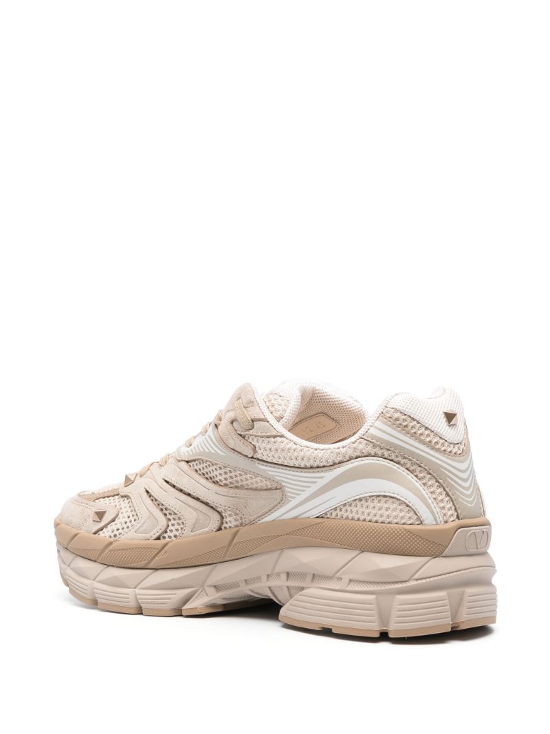 Neutral Ms-2960 Panelled Sneakers