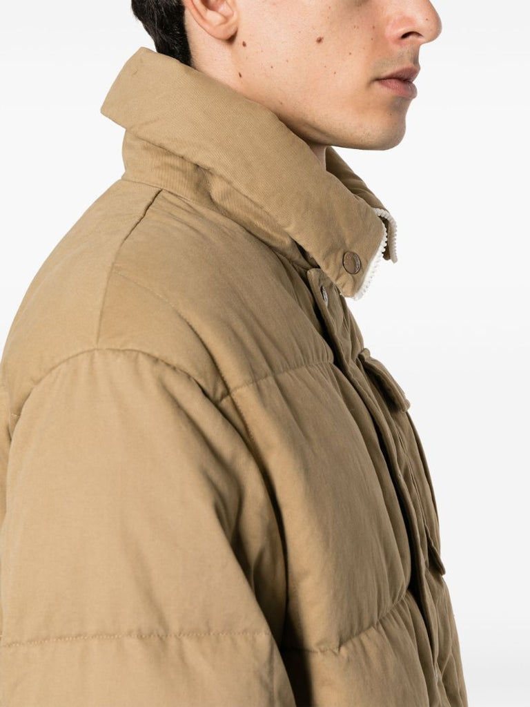 Brown High-neck Padded Jacket