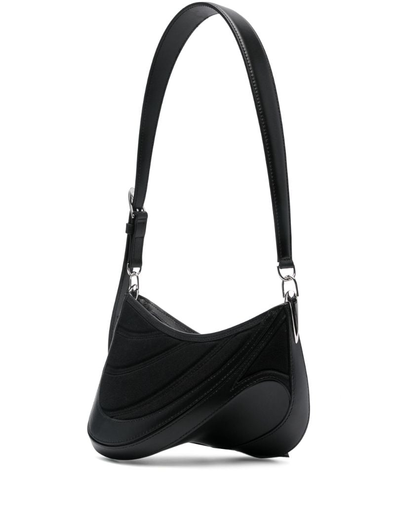 Black Spiral Curve 01 Shoulder Bag