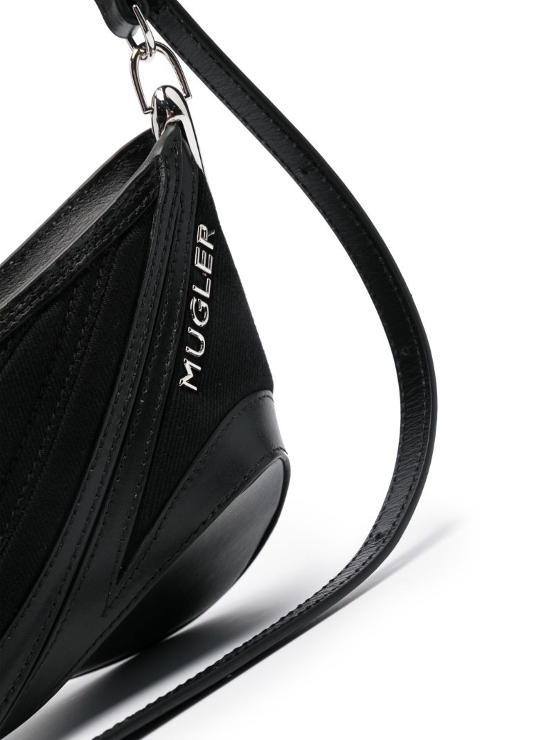 Black Spiral Curve 01 Shoulder Bag