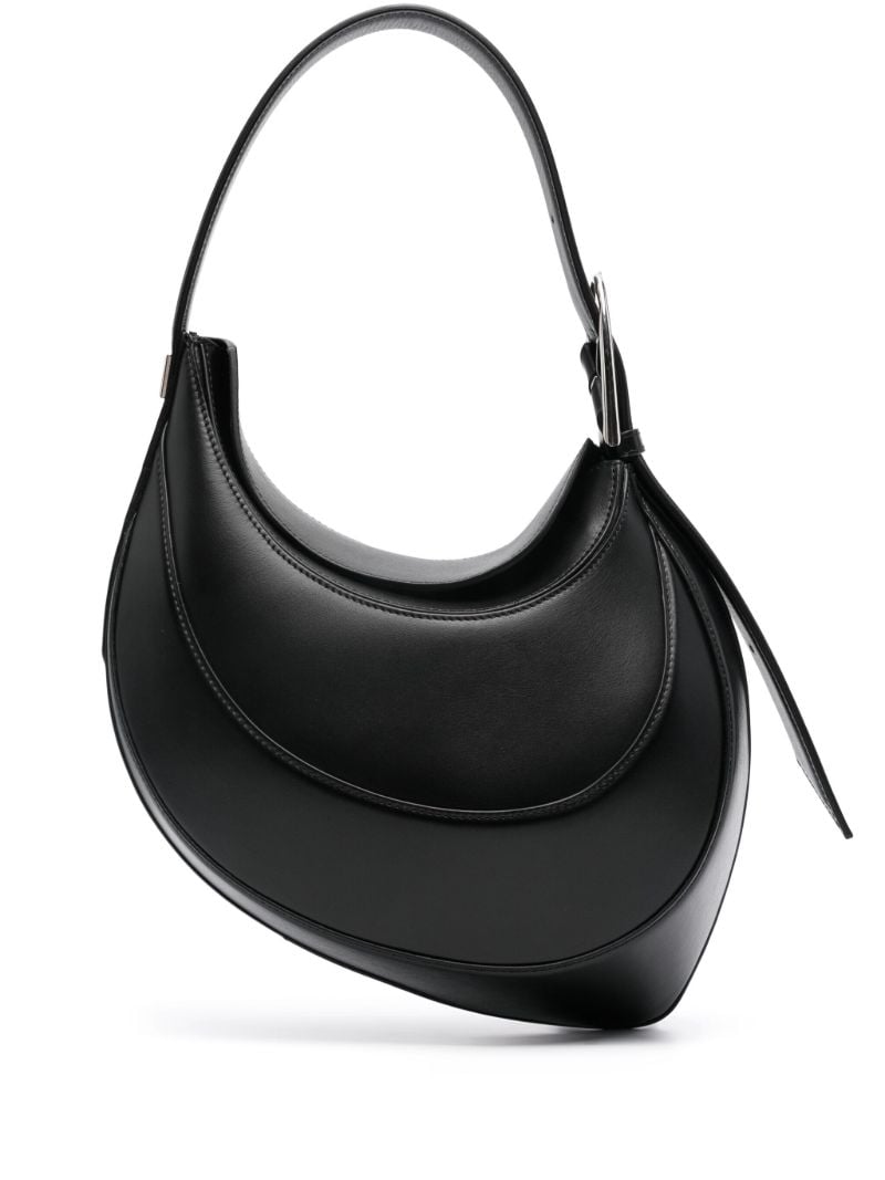 Black Spiral Curve Small Shoulder Bag
