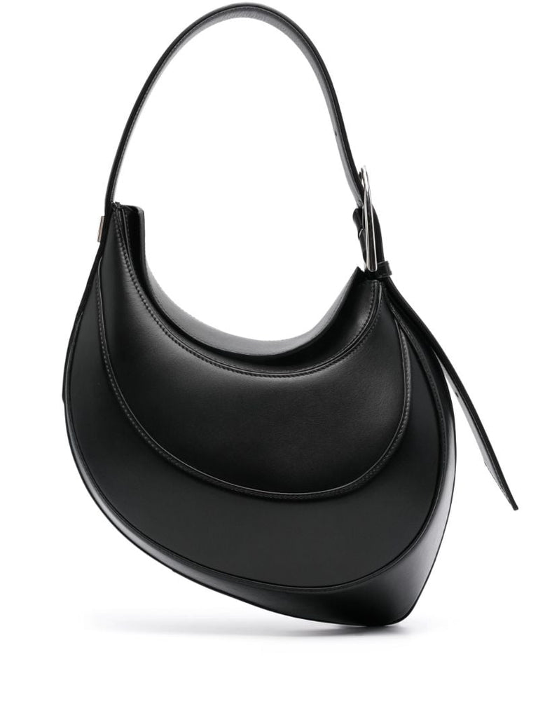 Black Spiral Curve Small Shoulder Bag