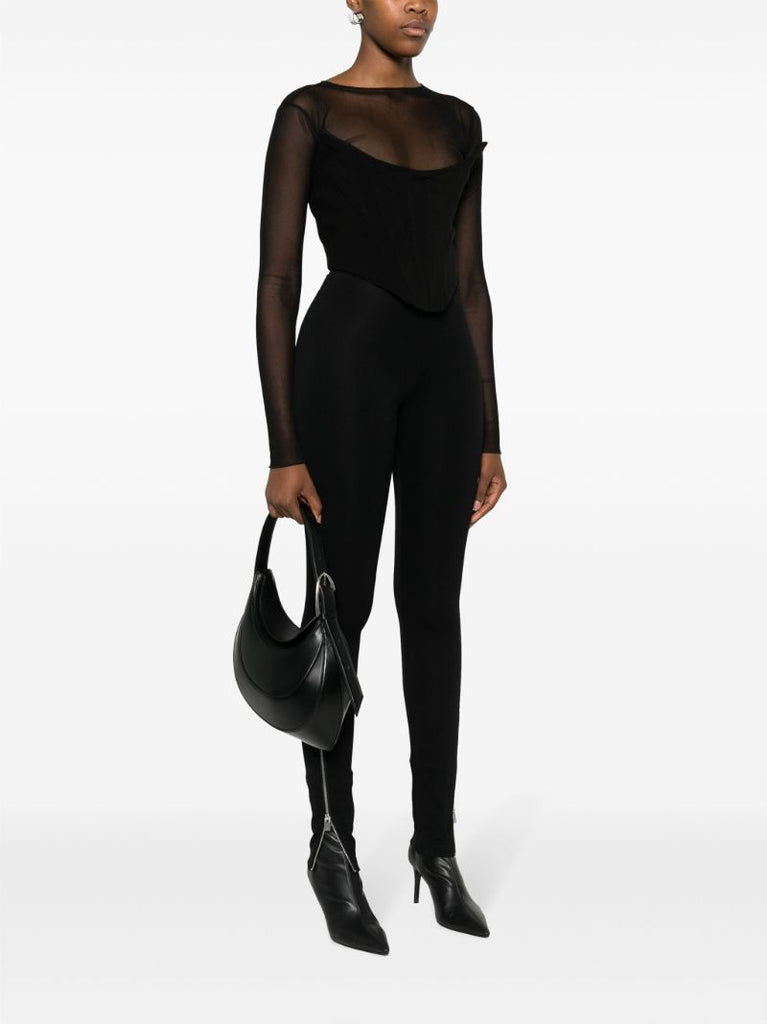 Black Spiral Curve Small Shoulder Bag
