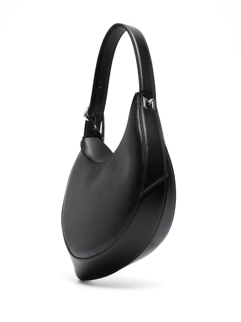 Black Spiral Curve Small Shoulder Bag
