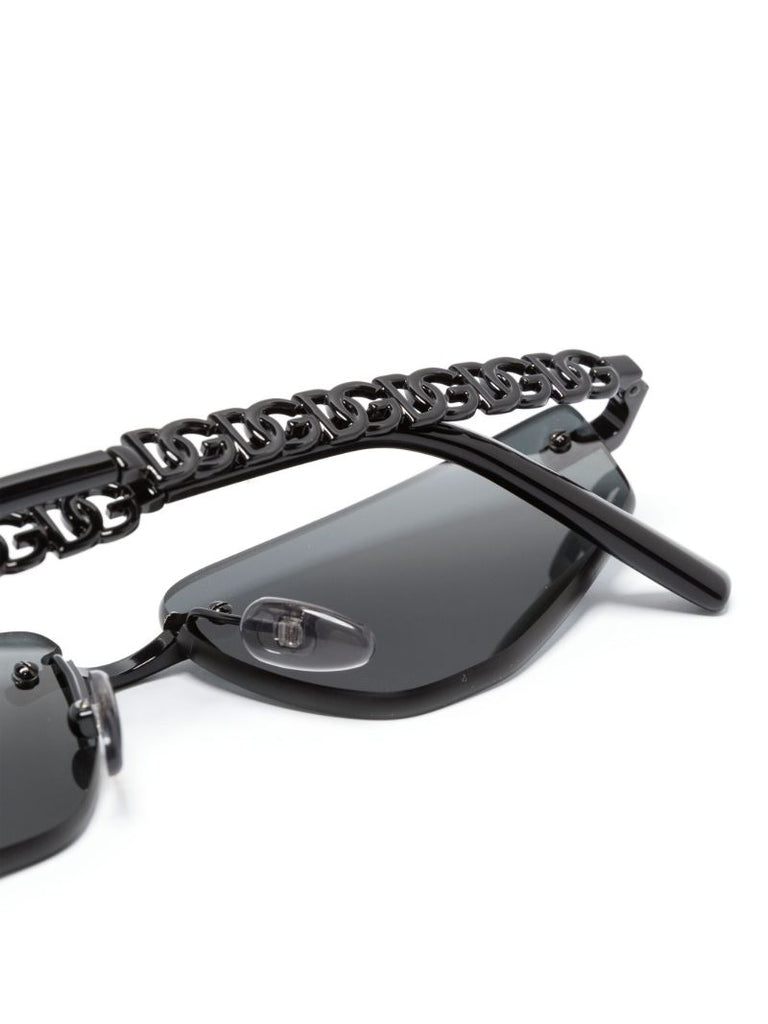 Black Dg Essentials Geometric-frame Sunglasses
