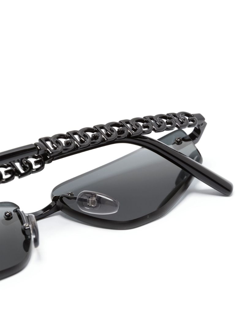 Black Dg Essentials Geometric-frame Sunglasses