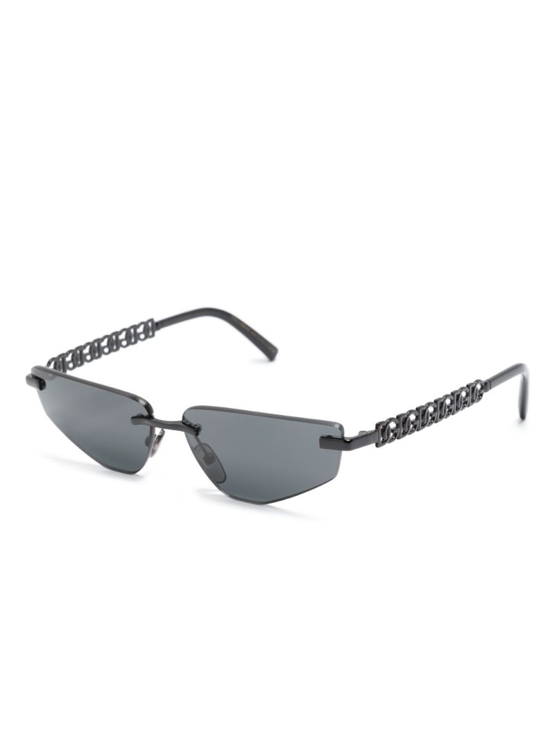 Black Dg Essentials Geometric-frame Sunglasses