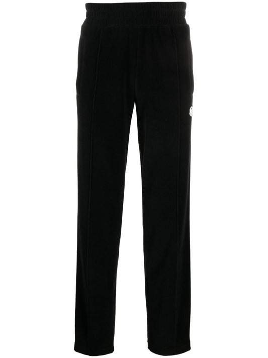 Black Side-stripe Tapered Trousers