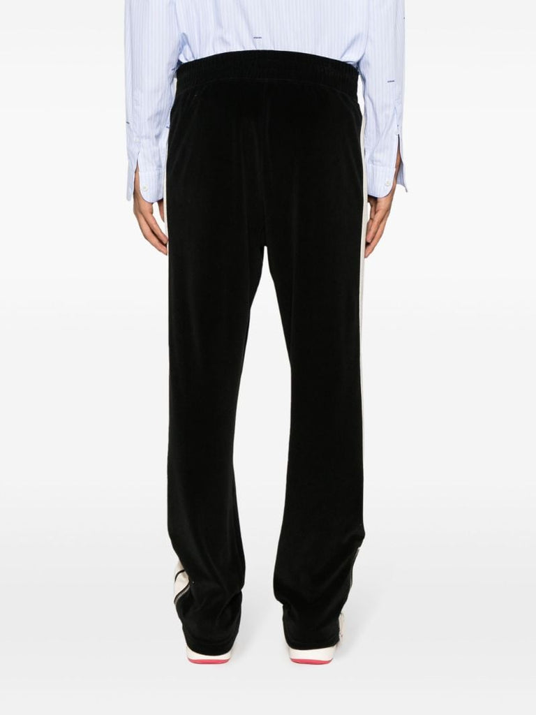 Black Side-stripe Tapered Trousers