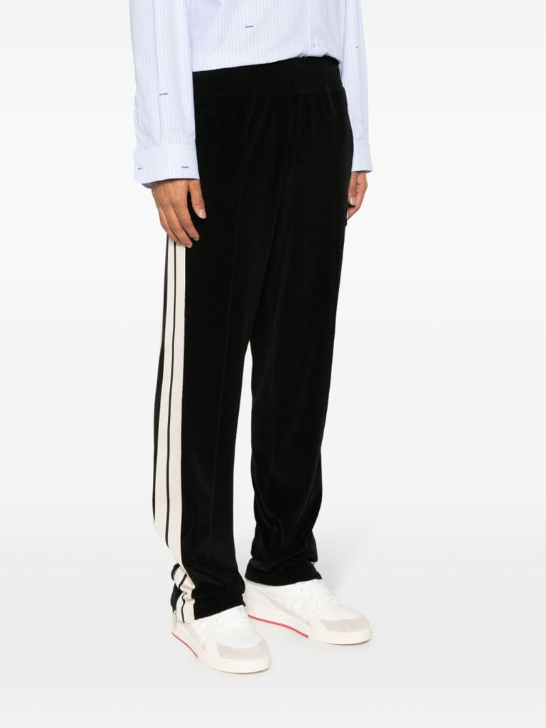 Black Side-stripe Tapered Trousers