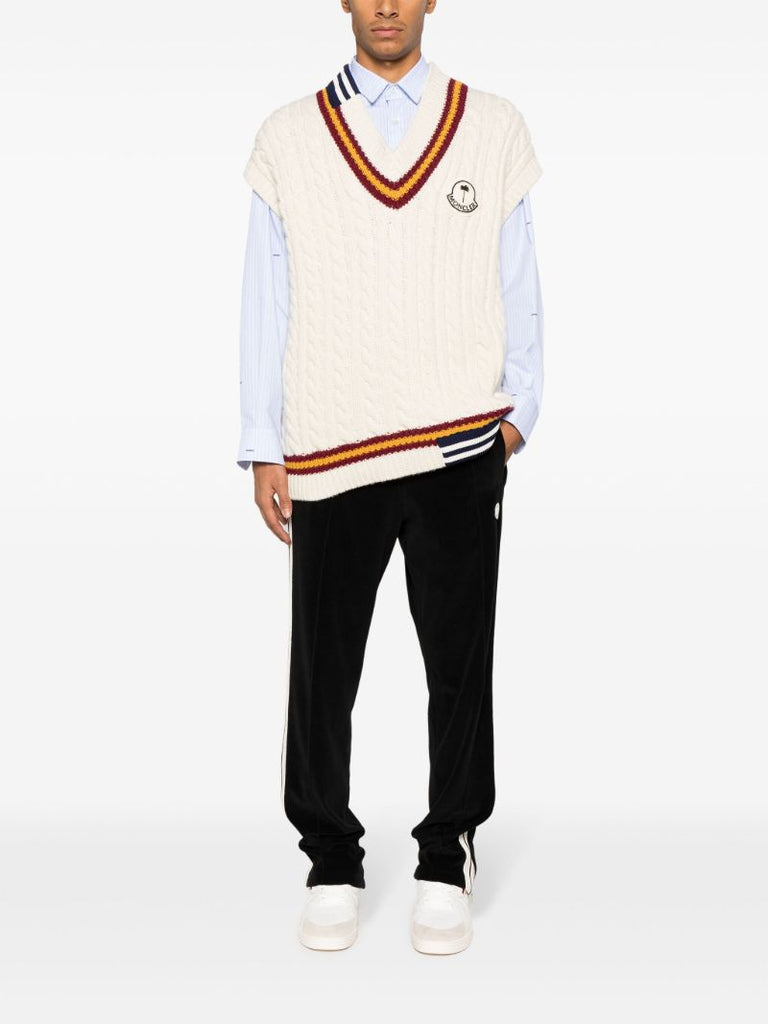 Black Side-stripe Tapered Trousers