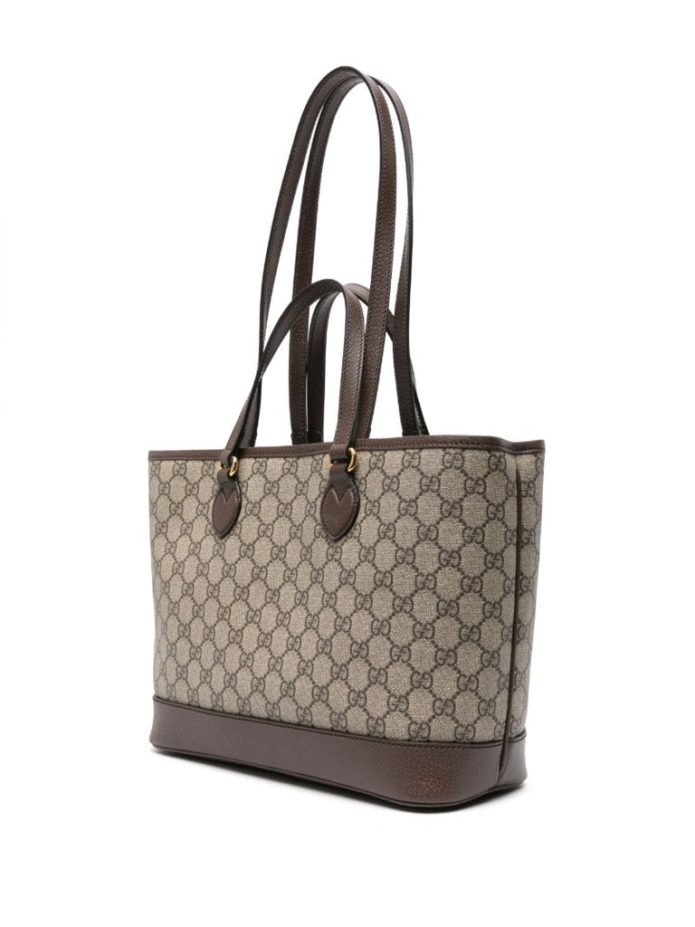 Brown Neutral Ophidia Mini Gg Supreme Tote Bag