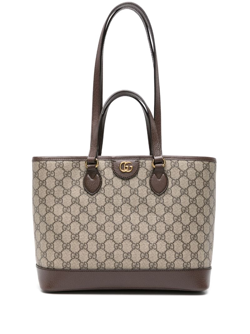 Brown Neutral Ophidia Mini Gg Supreme Tote Bag