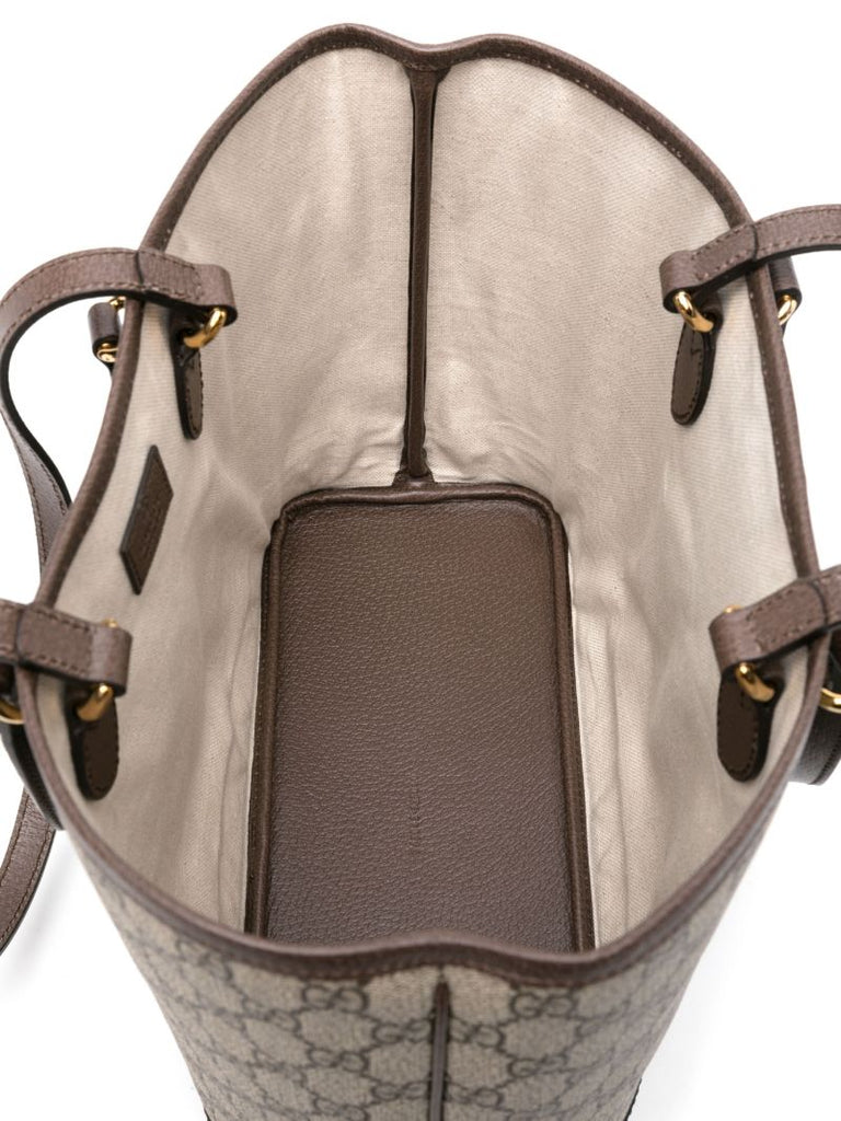 Brown Neutral Ophidia Mini Gg Supreme Tote Bag