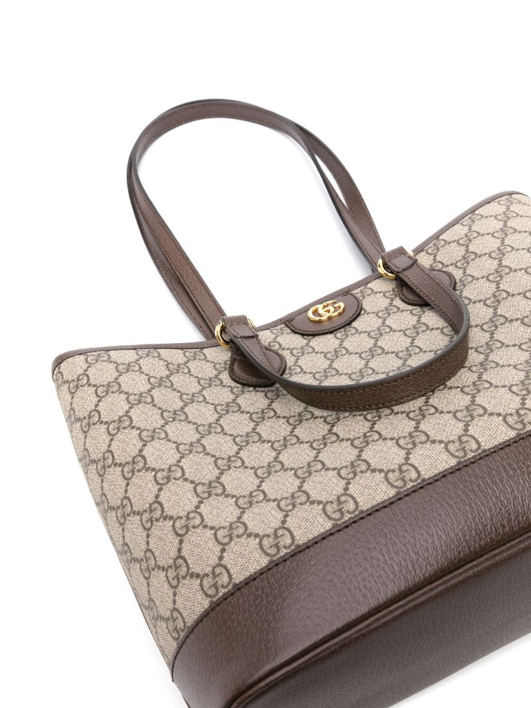 Brown Neutral Ophidia Mini Gg Supreme Tote Bag