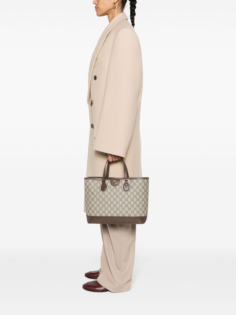 Brown Neutral Ophidia Mini Gg Supreme Tote Bag