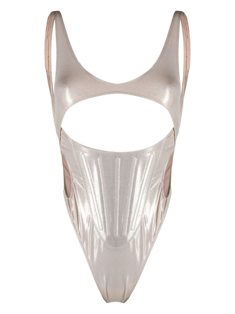 Gold-tone Cut-out Swimsuit