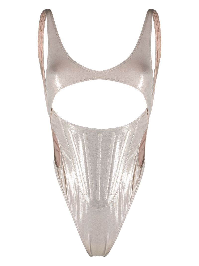 Gold-tone Cut-out Swimsuit