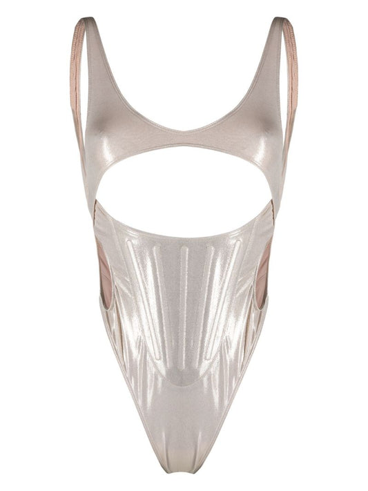 Gold-tone Cut-out Swimsuit