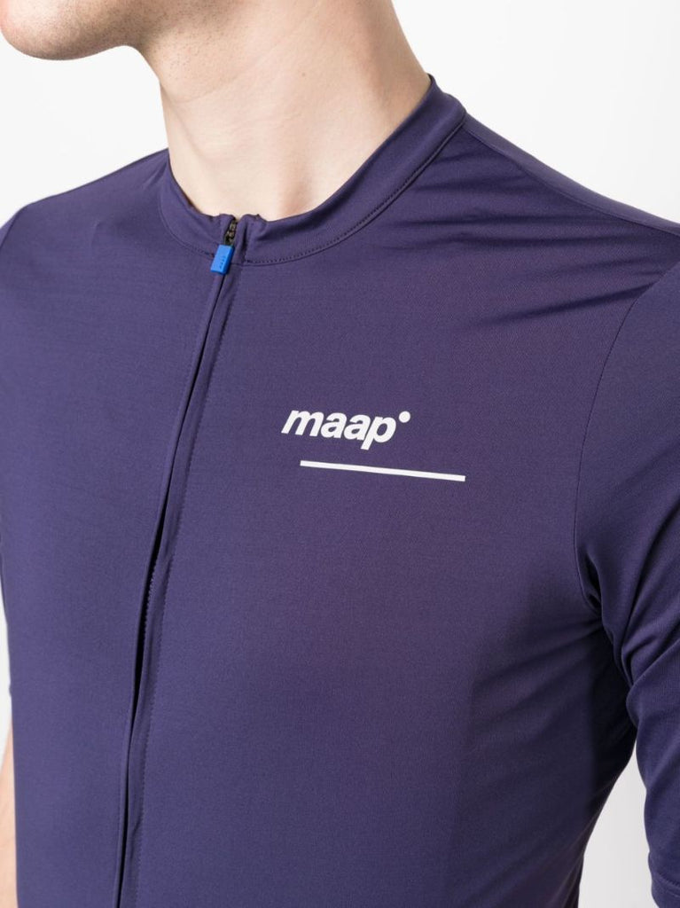 Blue Logo Print Short Sleeve Training Jersey