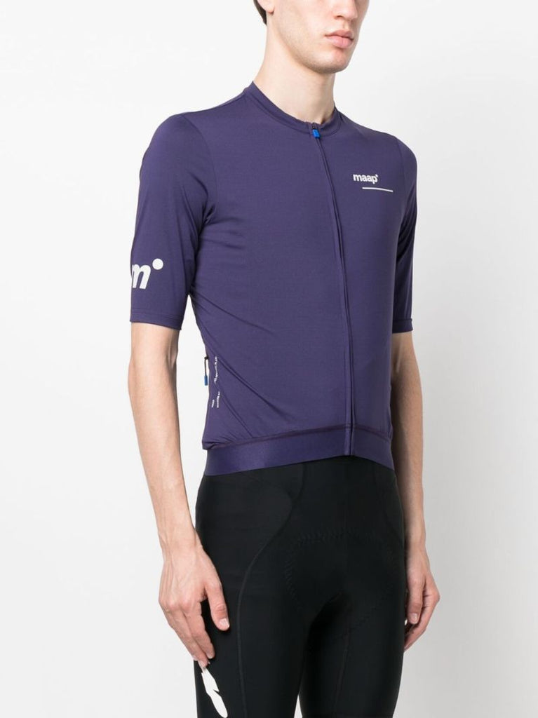 Blue Logo Print Short Sleeve Training Jersey