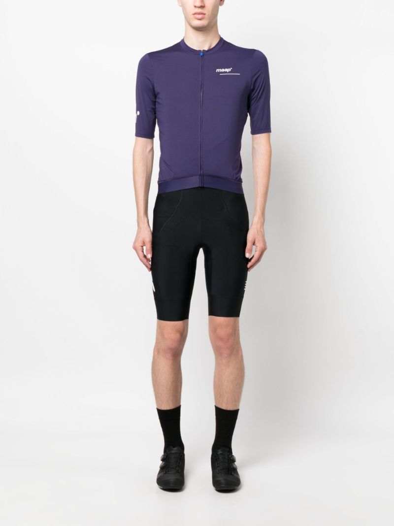 Blue Logo Print Short Sleeve Training Jersey