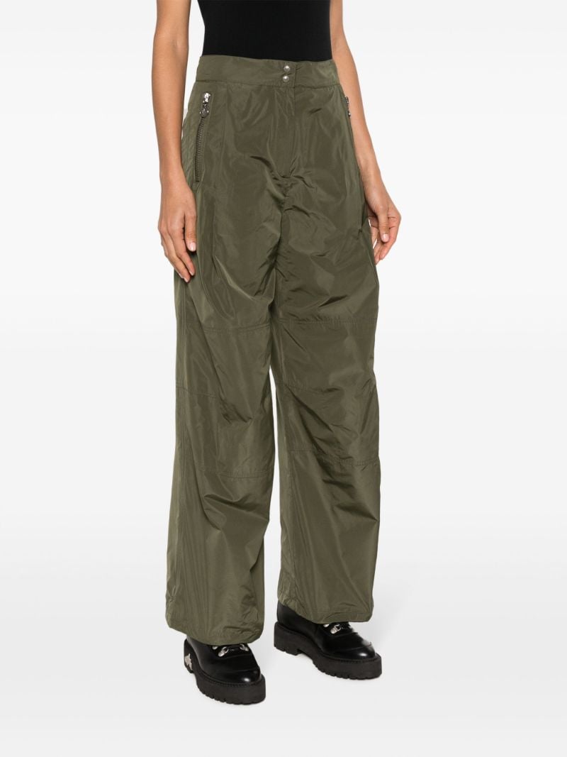 Green High-waist Cargo Trousers
